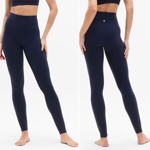 Athleta Elation Ultra High Rise Leggings Large Navy Powervita Yoga Pants NWT